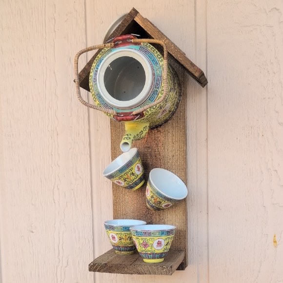 Other - Rustic Wooden Handcrafted Bird Feeder Party Of 4